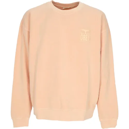 Leichter Crewneck Sweatshirt Pigment Eyes Icon , Herren, Größe: M - Obey - Modalova