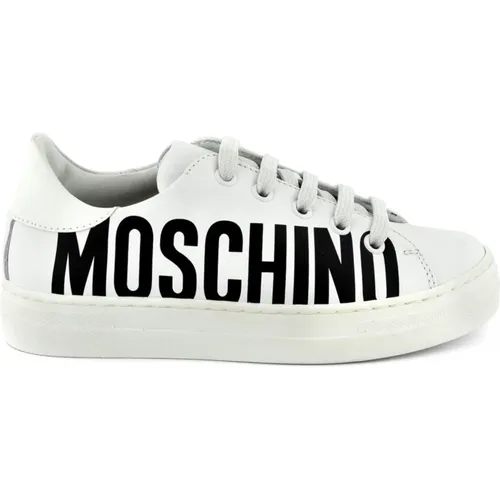 Weiß/Schwarz Sneakers , Damen, Größe: 38 EU - Moschino - Modalova