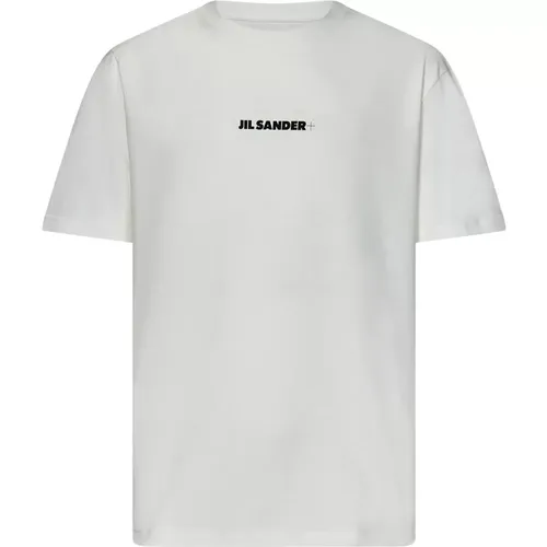 Weißes T-Shirt mit Logo , Herren, Größe: M - Jil Sander - Modalova