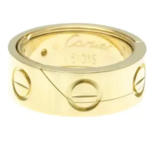 Pre-owned Gold rings , female, Sizes: ONE SIZE - Cartier Vintage - Modalova