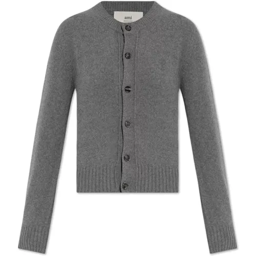 Cashmere Cardigan , female, Sizes: L - Ami Paris - Modalova