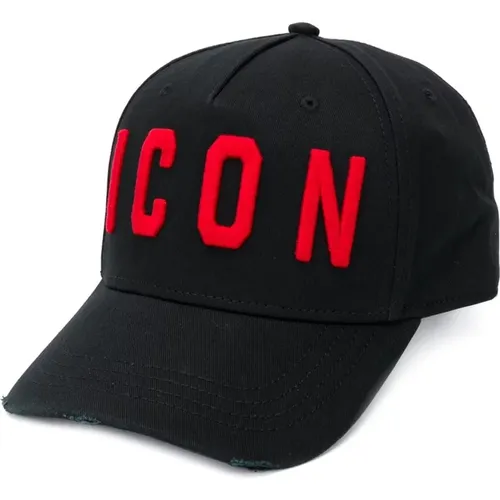 Logo Embroidered Hat , male, Sizes: ONE SIZE - Dsquared2 - Modalova