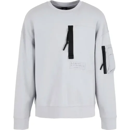 Grey Sweaters , male, Sizes: XL, M, L, S - Armani Exchange - Modalova