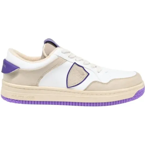 Niedrige Sneakers in Violett Mixage , Damen, Größe: 37 EU - Philippe Model - Modalova