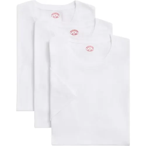 Weiße Supima Baumwolle Crewneck 3er-Pack T-Shirts,Heather Grey Supima Cotton Crewneck 3er-Pack T-Shirts - Brooks Brothers - Modalova