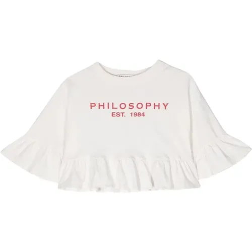 Weiße T-Shirts und Polos mit Logo-Print - Philosophy di Lorenzo Serafini - Modalova