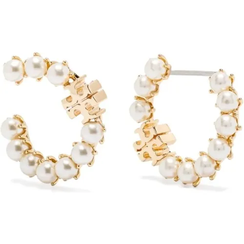 Pearl Loop Earring Accessories , female, Sizes: ONE SIZE - TORY BURCH - Modalova