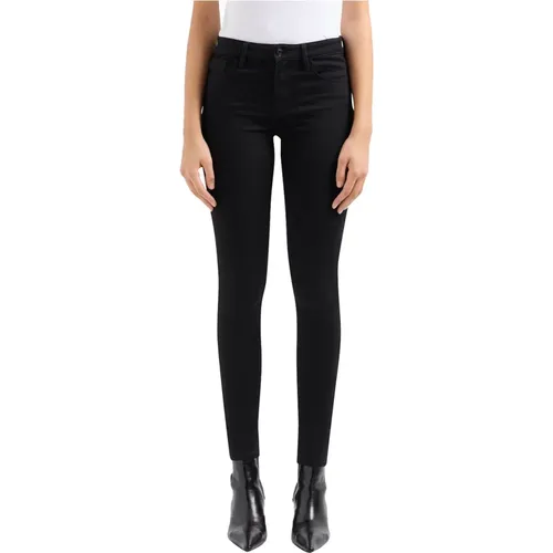 Schwarze Denim Skinny Jeans für Frauen , Damen, Größe: W32 - Armani Exchange - Modalova