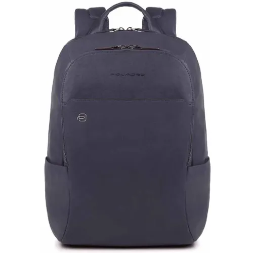 Stylish Leather Backpack with Padded Compartment , male, Sizes: ONE SIZE - Piquadro - Modalova