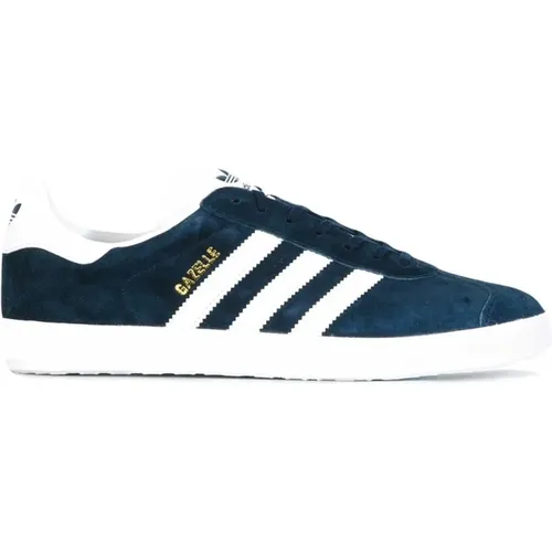 Blaue Gazelle Sneakers Navy/Weiß/Gold , Herren, Größe: 45 EU - Adidas - Modalova