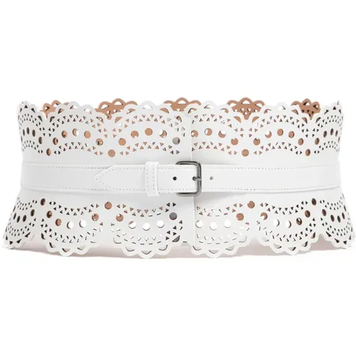 Optical Bustier Belt , female, Sizes: 85 CM - Alaïa - Modalova