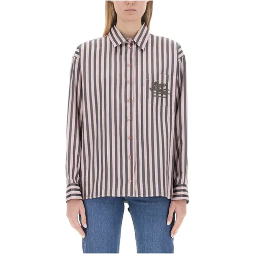 Oversized Shirt mit Logoaufdruck - ETRO - Modalova