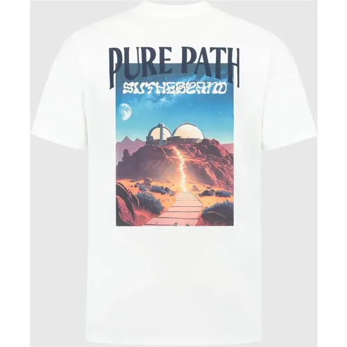 Sutherland Observatory T-Shirt Herren Weiß , Herren, Größe: M - Pure Path - Modalova