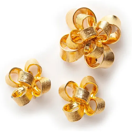 Tied ribbon clip on earrings and brooch , female, Sizes: ONE SIZE - Kenneth Jay Lane Pre-owned - Modalova
