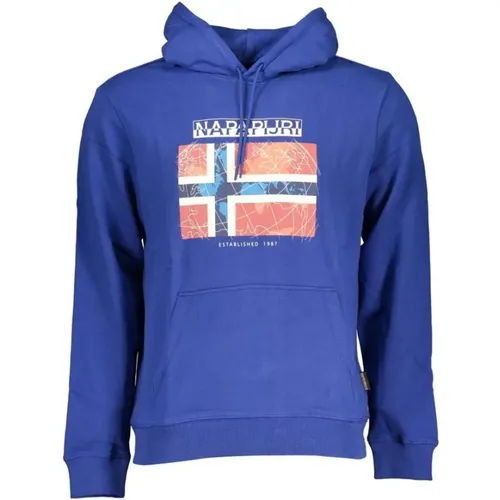 Print Logo Hooded Cotton Sweatshirt , male, Sizes: M, 3XL, XL - Napapijri - Modalova