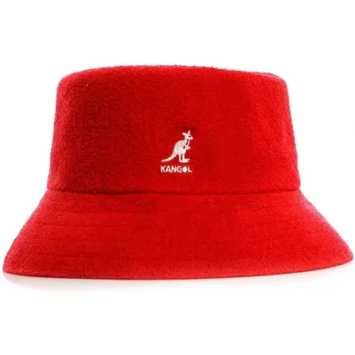 Roter Fischerhut Streetwear Eimer , Herren, Größe: L - Kangol - Modalova