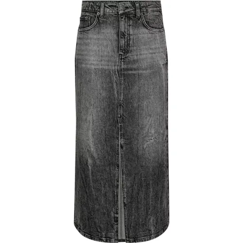 Denim Stone Slit Skirt , female, Sizes: XL, S, XS, M, L - Co'Couture - Modalova