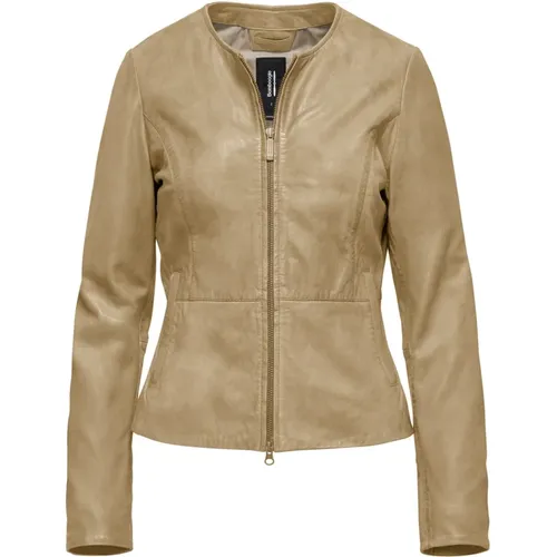 Arya Leather Jacket , female, Sizes: S, M, L - BomBoogie - Modalova