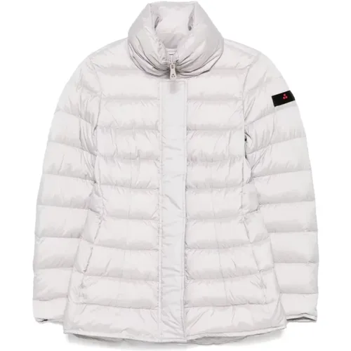 Light Grey Padded Quilted Coat , female, Sizes: S, M, L - Peuterey - Modalova