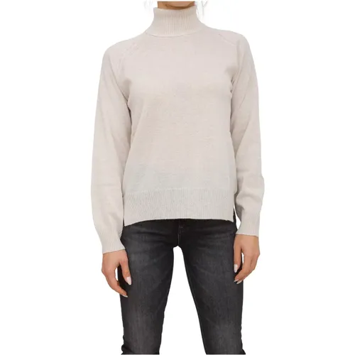 Weißer Cashmere Rollkragenpullover , Damen, Größe: M - Twinset - Modalova