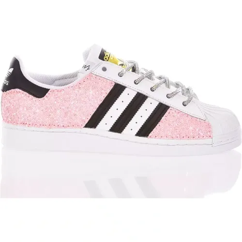 Weiße Rosa Sneakers Damen , Damen, Größe: 37 1/3 EU - Adidas - Modalova