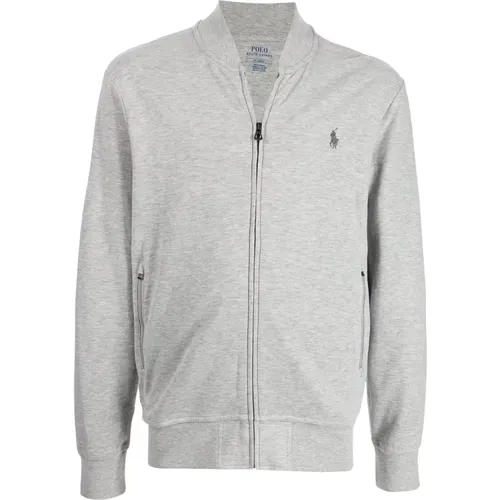 Casual Grey Full Zip Sweater , male, Sizes: L - Polo Ralph Lauren - Modalova