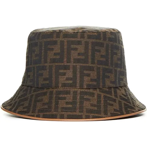 Braune Hüte für Stilvolles Aussehen - Fendi - Modalova