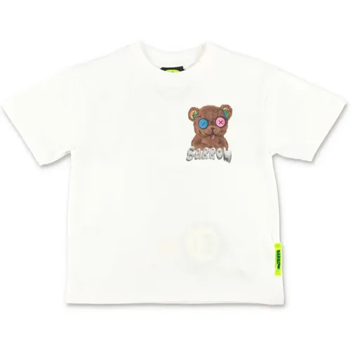 Weißes Baumwoll-Jersey Teddybär T-Shirt - Barrow - Modalova