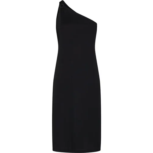 Asymmetrisches Midi-Kleid Schwarz , Damen, Größe: S - Filippa K - Modalova
