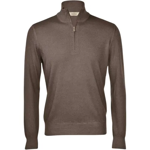 Reißverschluss-Pullover für lässigen oder formellen Stil , Herren, Größe: 4XL - Gran Sasso - Modalova