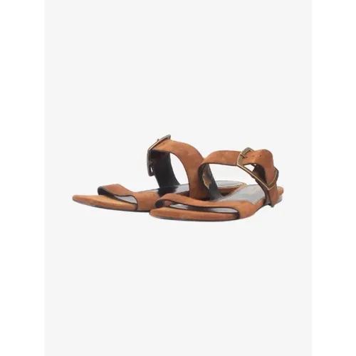 Pre-owned Leather sandals , female, Sizes: 6 1/2 UK - Yves Saint Laurent Vintage - Modalova