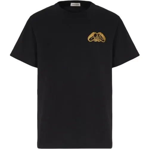Goldenes Siegel Logo T-shirts und Polos , Herren, Größe: L - alexander mcqueen - Modalova