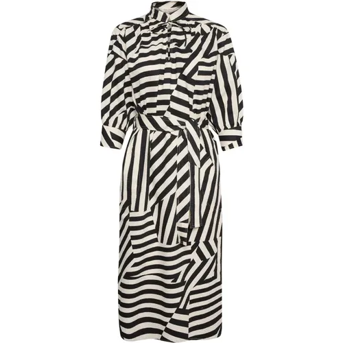 Enapw Dr Dresses 30308468 Deconstructed Stripe , female, Sizes: 2XS, XL, L, M, S, XS - Part Two - Modalova
