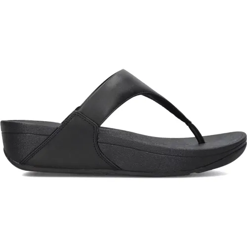 Schwarze Leder Pantoletten,Weiße Ledersandalen,Metallische Leder Zehentrenner,Blaue Leder Zehenslipper - FitFlop - Modalova