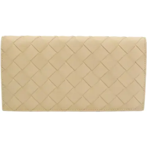 Leather Intrecciato Wallet , female, Sizes: ONE SIZE - Bottega Veneta Vintage - Modalova