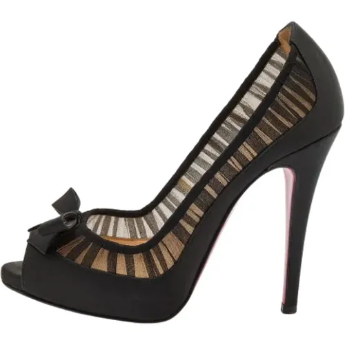 Pre-owned Fabric heels , female, Sizes: 3 1/2 UK - Christian Louboutin Pre-owned - Modalova