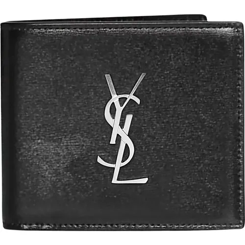 Luxury Monogram East/West Wallet , male, Sizes: ONE SIZE - Saint Laurent - Modalova