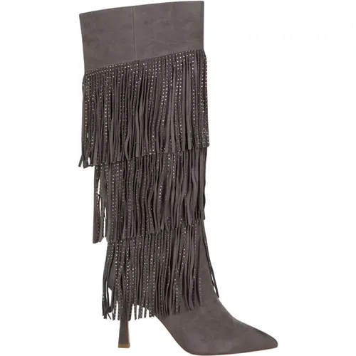 Fringed bedeckter Stiefel , Damen, Größe: 38 EU - Alma en Pena - Modalova