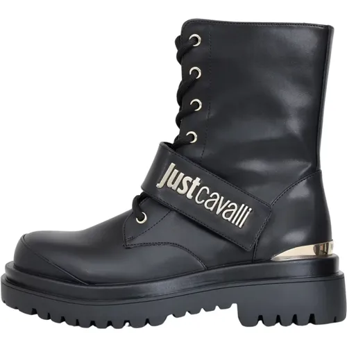 Schwarze Reißverschlussstiefel für Frauen , Damen, Größe: 39 EU - Just Cavalli - Modalova