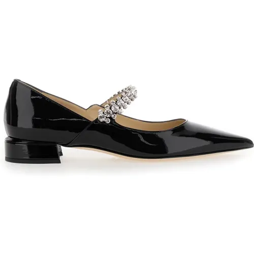 Schwarze flache Pumpenschuhe , Damen, Größe: 37 EU - Jimmy Choo - Modalova