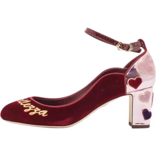 Pre-owned Velvet heels , female, Sizes: 5 UK - Dolce & Gabbana Pre-owned - Modalova