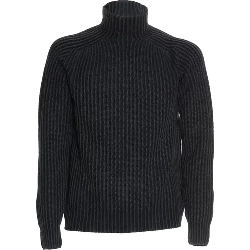 Navy Wool Mockneck Sweater Aw24 , Herren, Größe: M - 04651/ A trip in a bag - Modalova