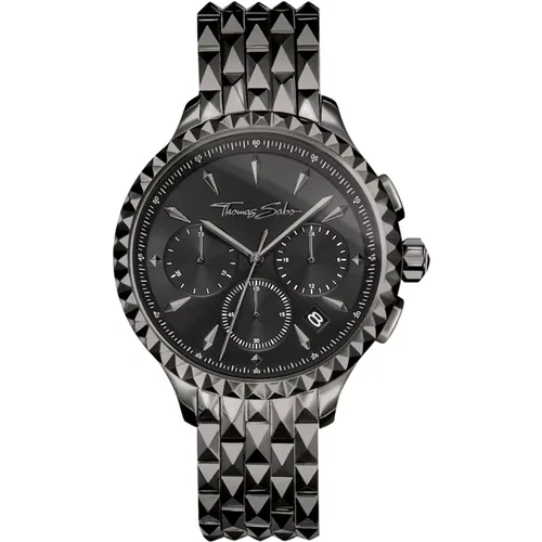 Rebel at Heart Stainless Steel Watch , female, Sizes: ONE SIZE - Thomas Sabo - Modalova