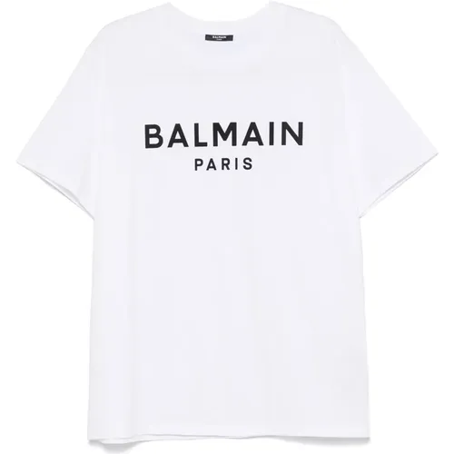 Stylish Monochrome T-Shirt , male, Sizes: 2XL, S, L, M, XL - Balmain - Modalova