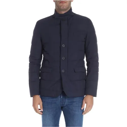 Blaue Daunenjacke für Männer , Herren, Größe: XL - Herno - Modalova