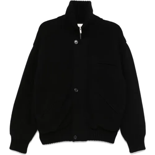 Wool Knit Padded Jacket , male, Sizes: M - Saint Laurent - Modalova