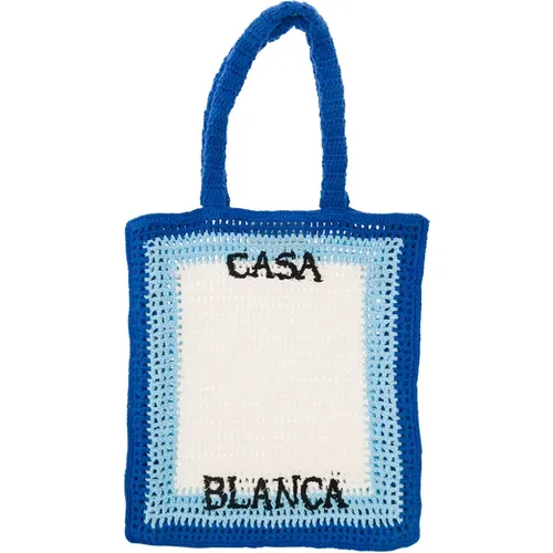 Gehäkelte Tote Tasche Blau - Casablanca - Modalova