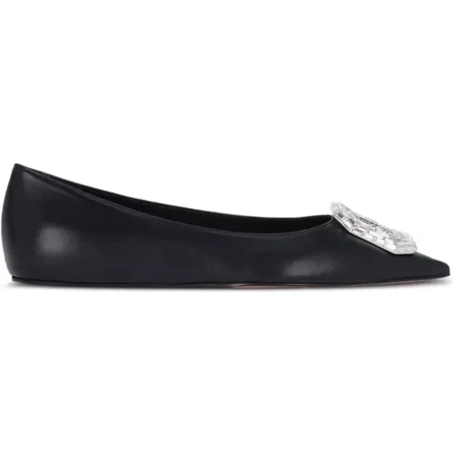 Schwarze Ballerina Flats - Amina Muaddi - Modalova