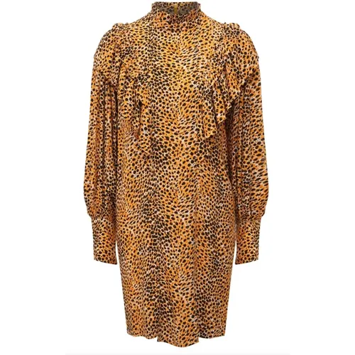 Animal Print Dress , female, Sizes: XL - Ganni - Modalova