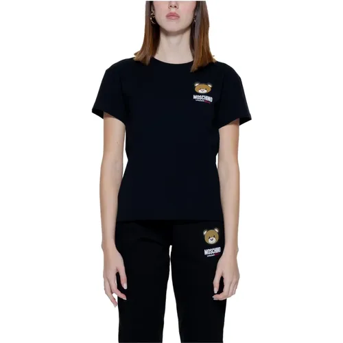 Stilvolles Schwarzes Damen T-Shirt , Damen, Größe: XS - Moschino - Modalova